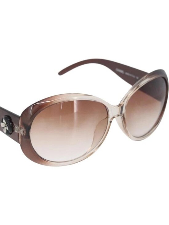 CHANEL Sunglasses plastic Brown CC Auth bs34041 main image 7